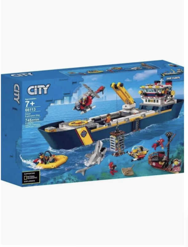 Конструктор Сити Океан исследовательское судно 745 деталей Конструктор Сити Океан исследовательское судно 745 деталей