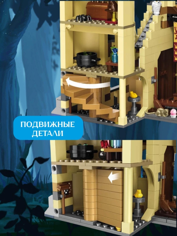 Конструктор Гарри Поттер: Большой зал Хогвартса 878 деталей 10 минифигурок Конструктор Гарри Поттер: Большой зал Хогвартса 878 деталей 10 минифигурок
